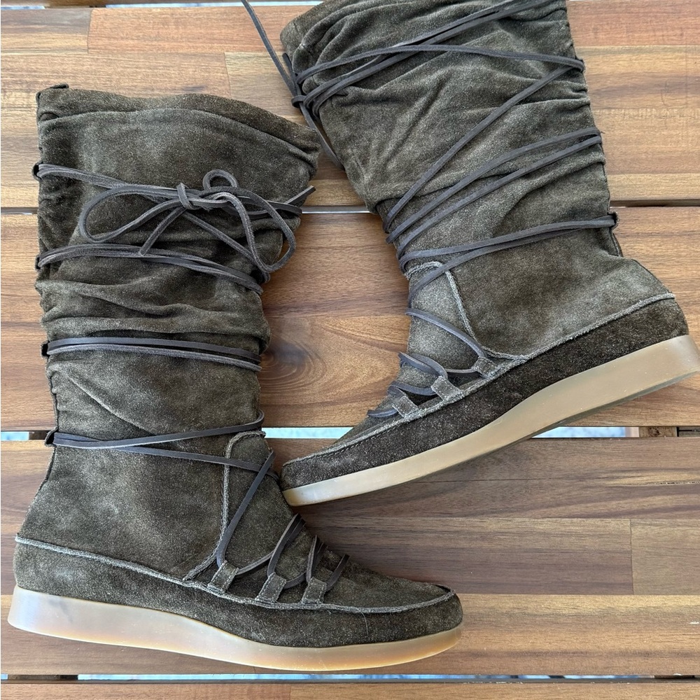 New MICHAEL by Michael Kors Lace-up Suede Boots size 9
